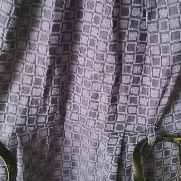 Blue dress with square print - Picture 3 of 3